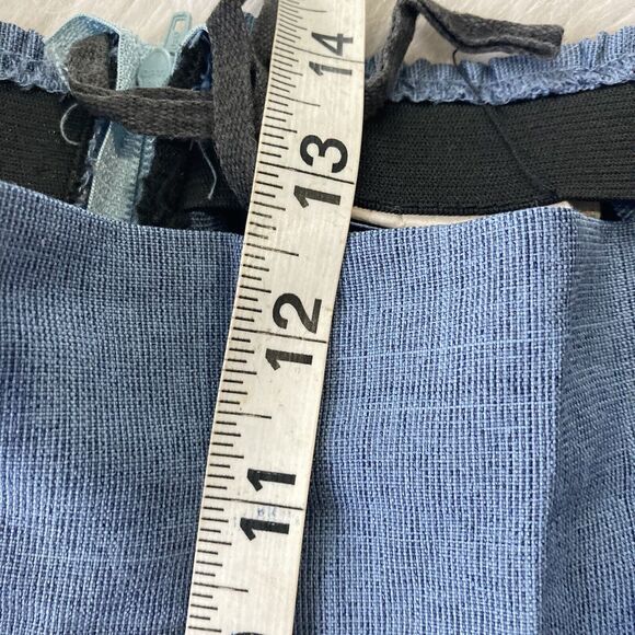 Fashion Bug Outfit Sz 16W 3 Pc Blue Blouse Pants Skirt Button Front Career Work - Picture 14 of 16